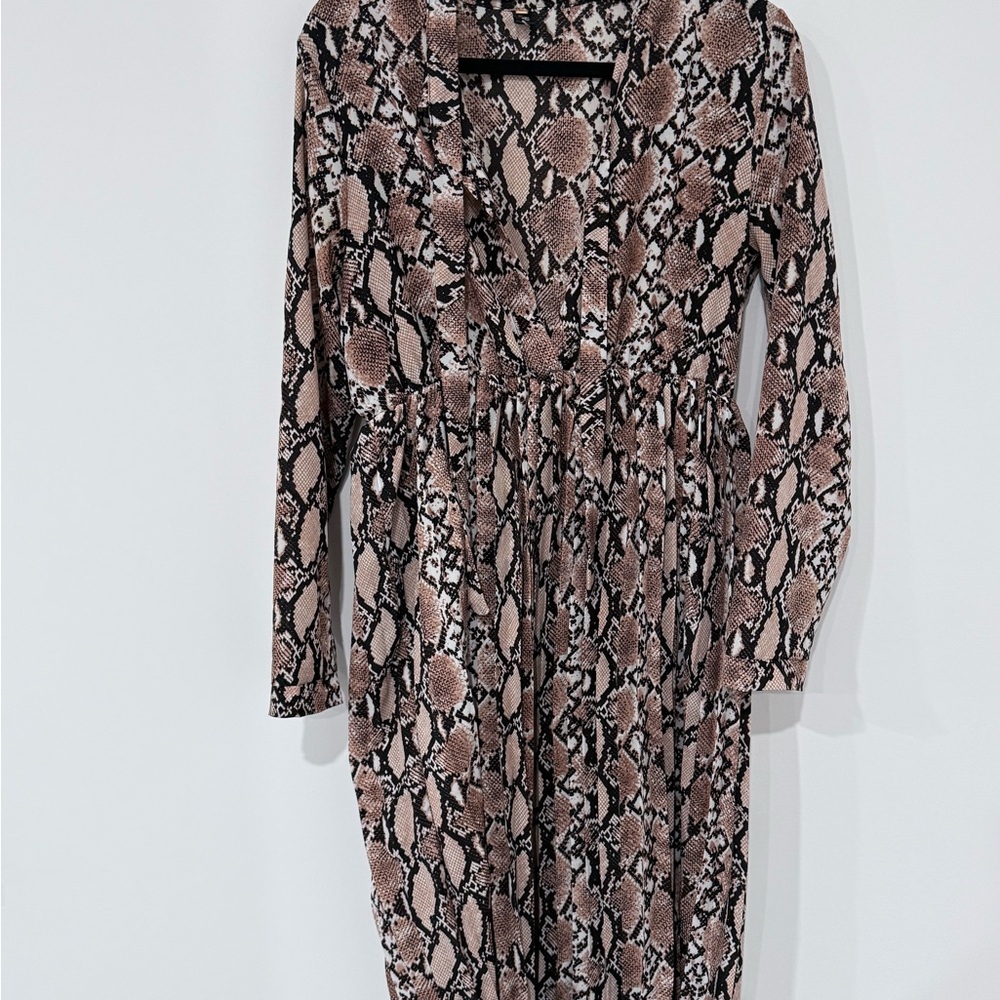 Elegant Snake Print Dress